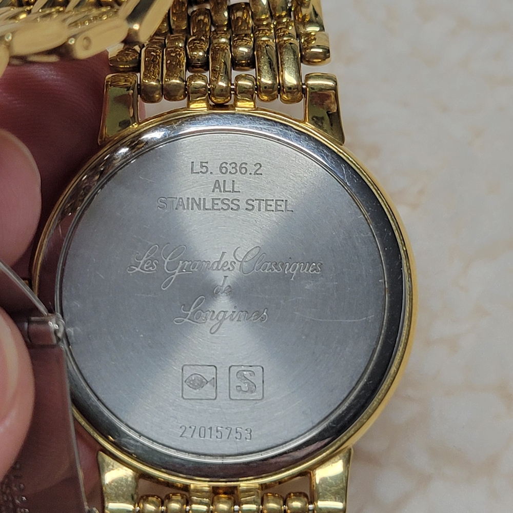 SOLD//LONGINES Watch Les Grandes Classiques L5.636.2 Quartz 18K Gold Plated T254 - Picture 8 of 12